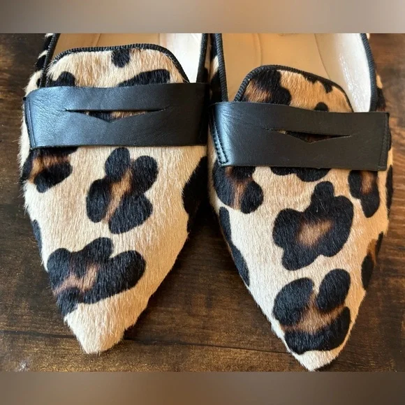 Women's Dee Keller Leopard Print Slip On Loafer Flats Size 38 (US 8) - Picture 3 of 10